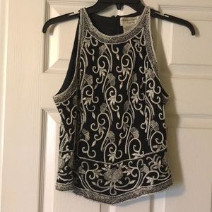 Adrianna Papéll beaded sleeveless top
